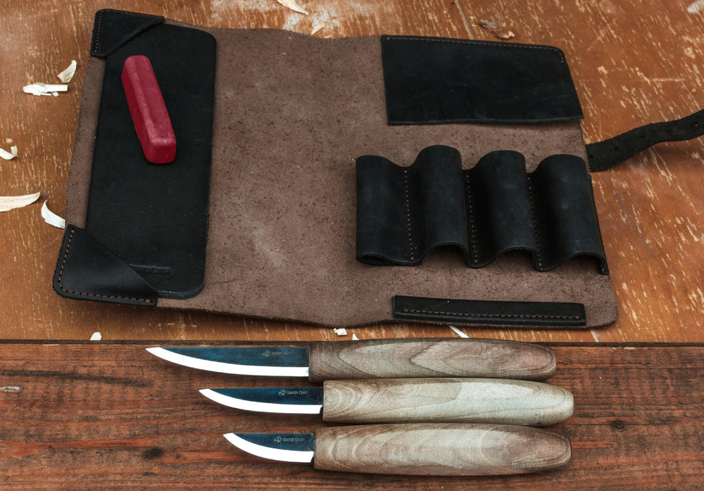 Premium Whittling Set With Walnut Handles BeaverCraft S19X