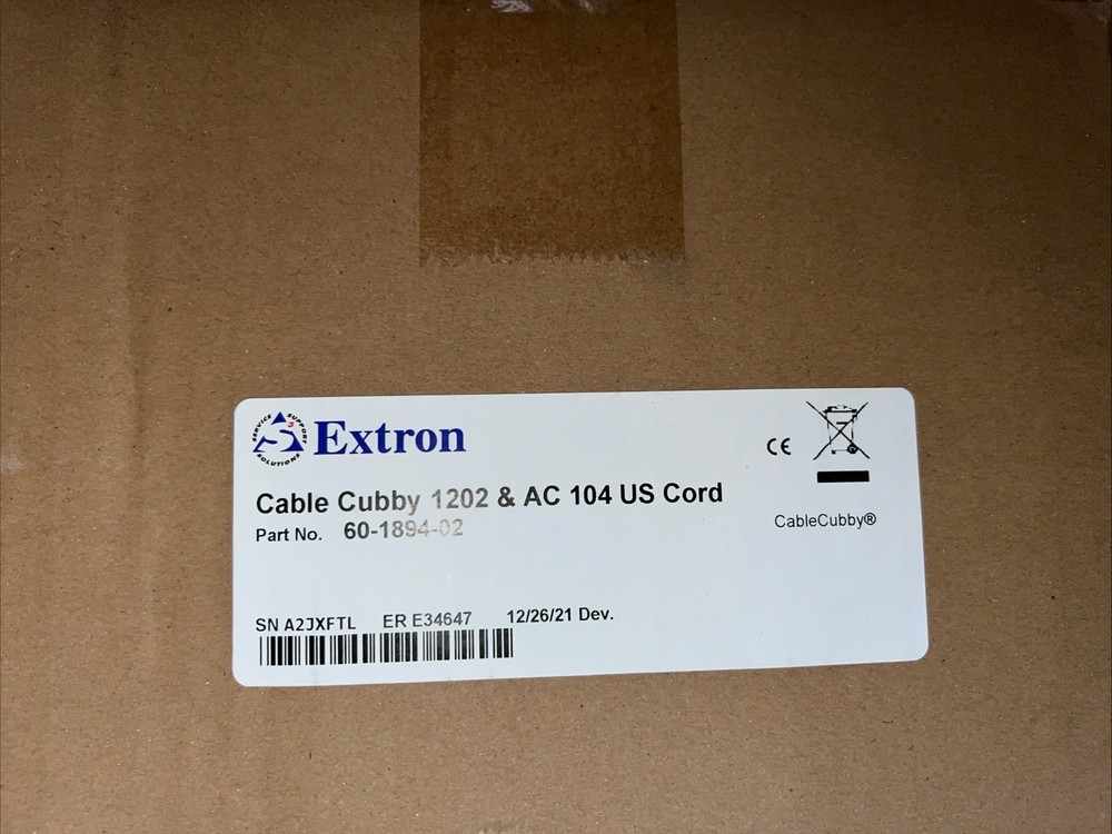 Extron Cable Cubby 202 US - 10' Power Cable