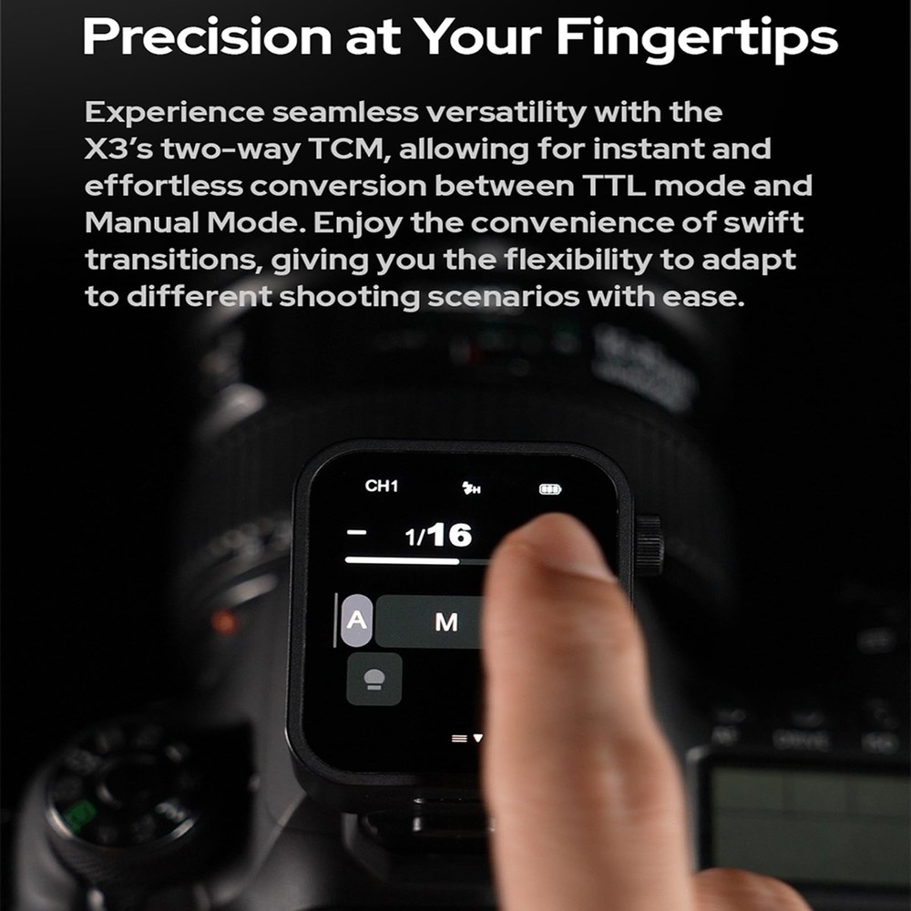 X3N TTL Wireless Flash Trigger,Touch Screen Flash Transmitter for Nikon Camer...