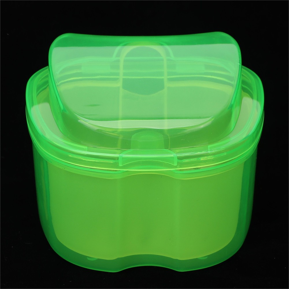 Denture Bath Case Box Soak Container Colored False Teeth Storage Box With