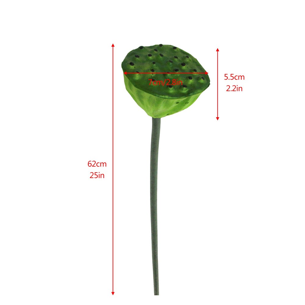 Small Artificial Pod With Wire Stem Oriental Style