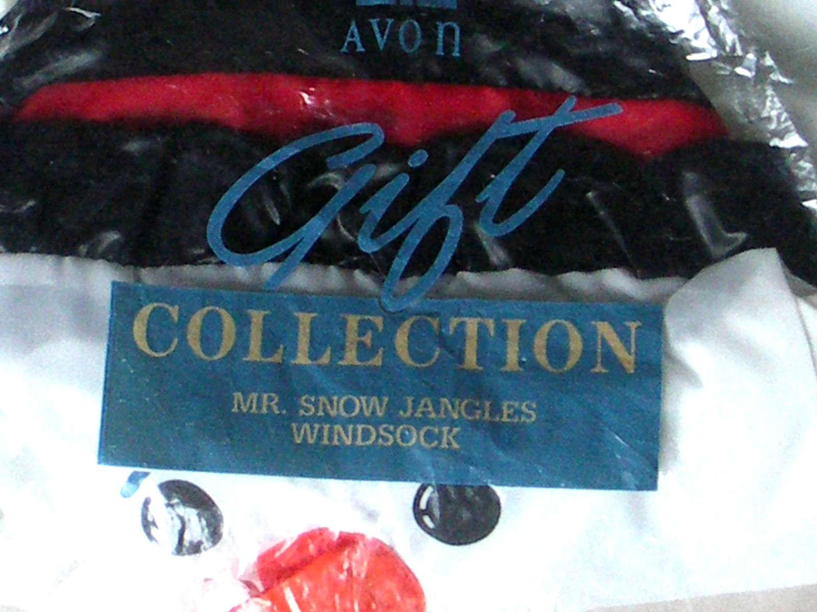 VINTAGE AVON MR. SNOW JANGLES WINDSOCK GIFT COLLECTION 1992 NEW
