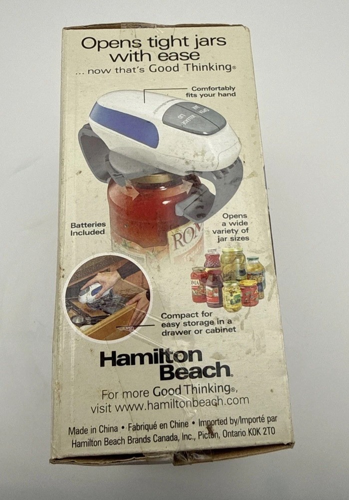 Hamilton Beach Open Ease Automatic Jar Opener 76800 New Sealed