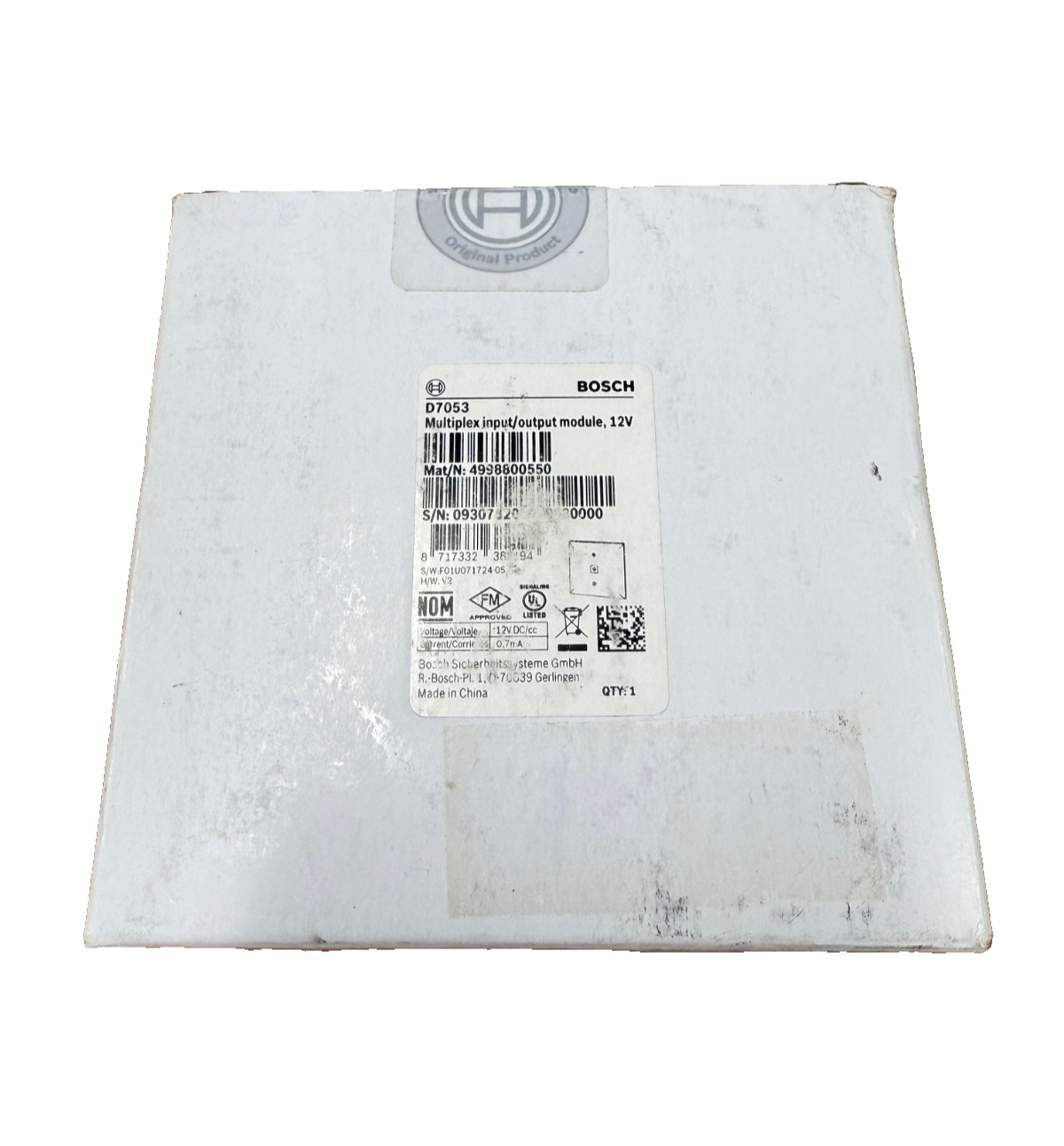 Bosch D7053 Multiplex Input/Output Module 12V