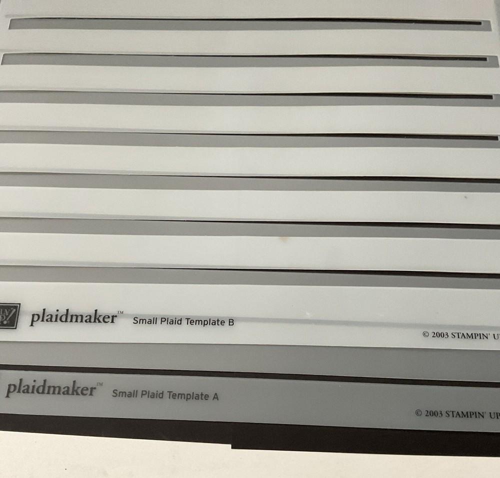Stampin' Up Memories Plaidmaker Template Set Small Plaid