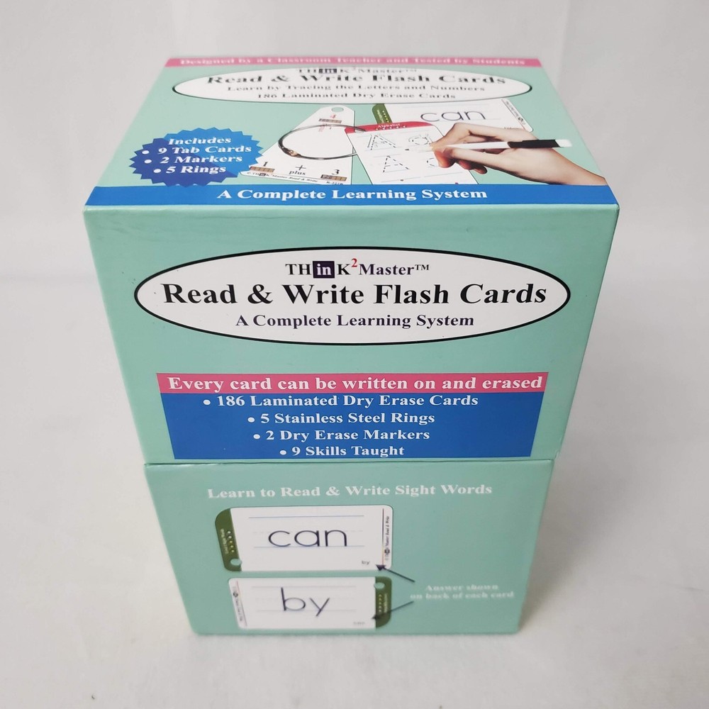 Think2Master Read & Write Flash Card Complete Learning System 186 Cards, 5 rings