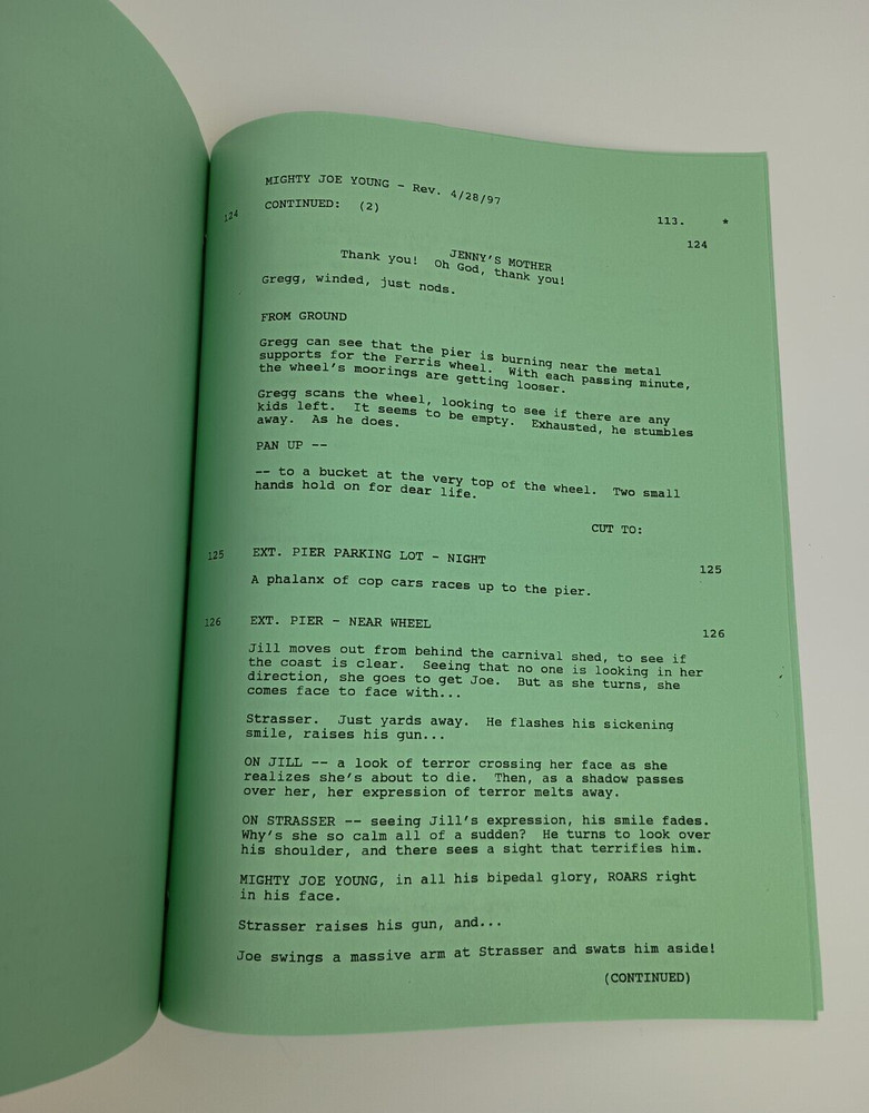 Mighty Joe Young Original Script with multiple revision page colors