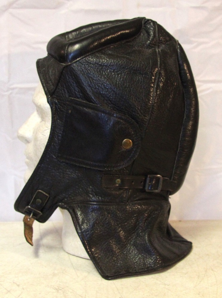 WWII British? leather pilot flight helmet Great condition