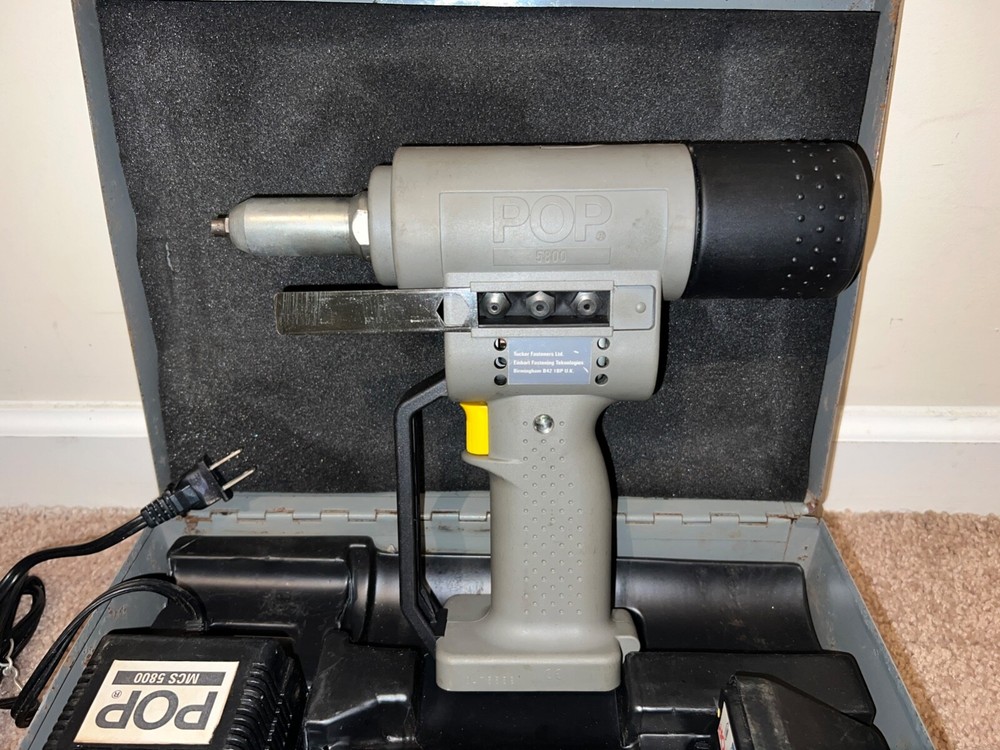 POP MCS 5800 Battery Powered Rivet Tool 1900Lb. Pull Force 25/32" Stroke