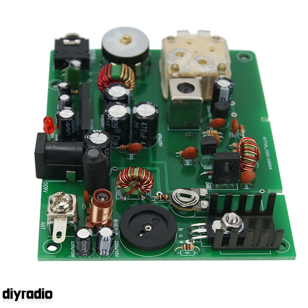 Micro-Power Medium Wave Transmitter Board Assembled For Testing Crystal Radio