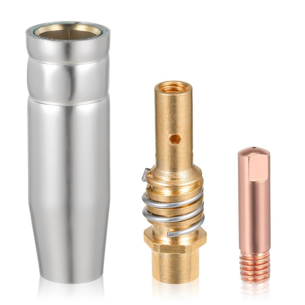 Compact Size MIG Torch Nozzle 19 Pieces Set Copper Material Easy Assembly