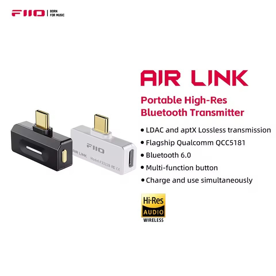 FiiO Air Link(Type-C) Bluetooth 6.0 Transmitter for Mobile/Game Player to Wirele