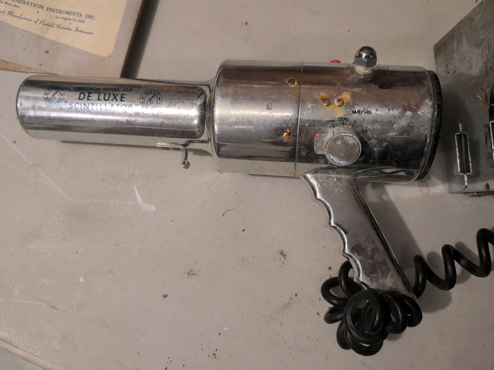 VTG AS-IS Precision Scintillator Chrome Ray Gun Radiation Detector Ghost Quack