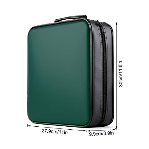 CD Case DVD Holder Storage: 320 Capacity DVD Case Organizer Large CD Dark Green
