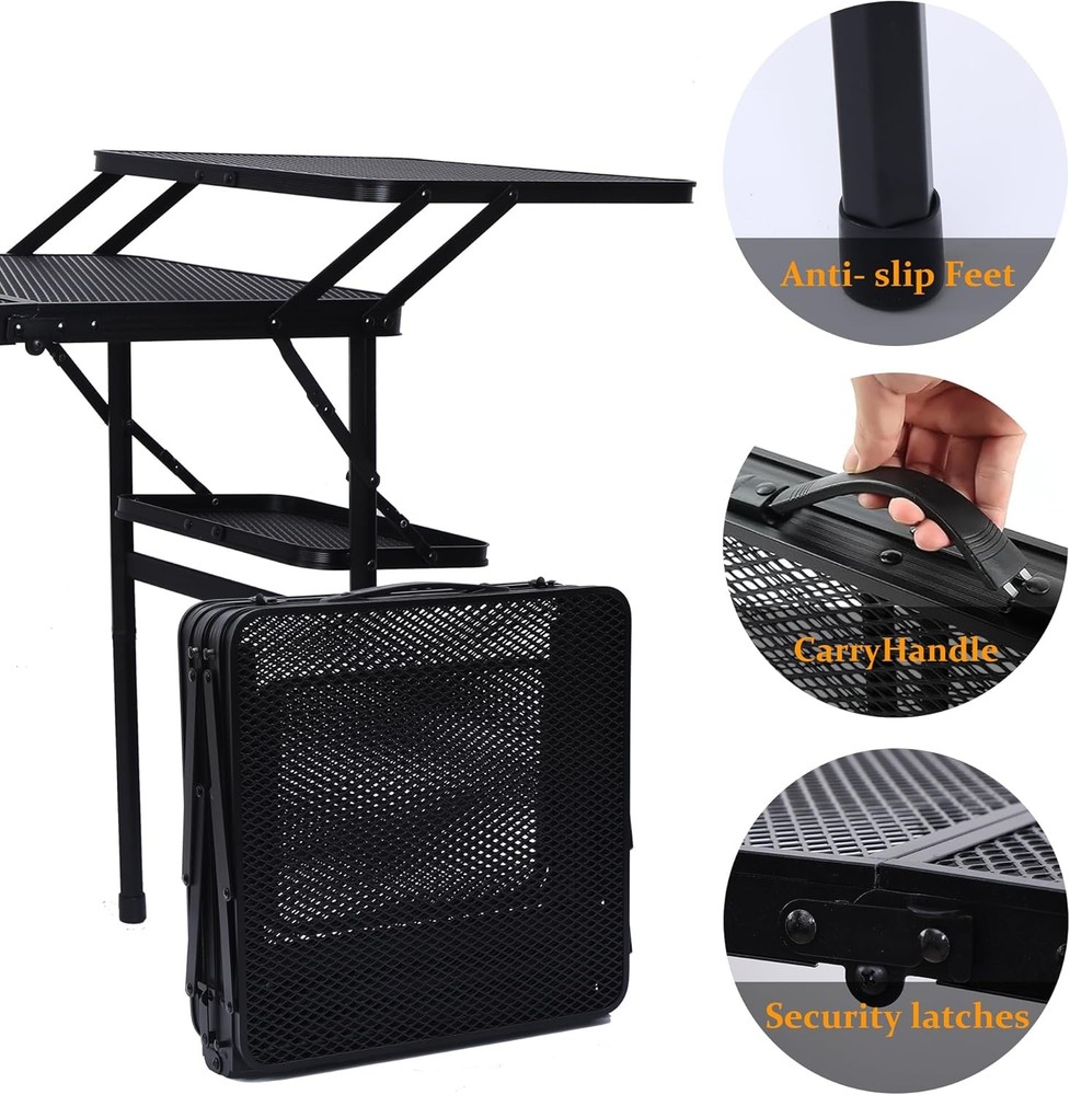 Camping Table Compact Folding Table Tailgate Grill Table Outdoor Tables Camping