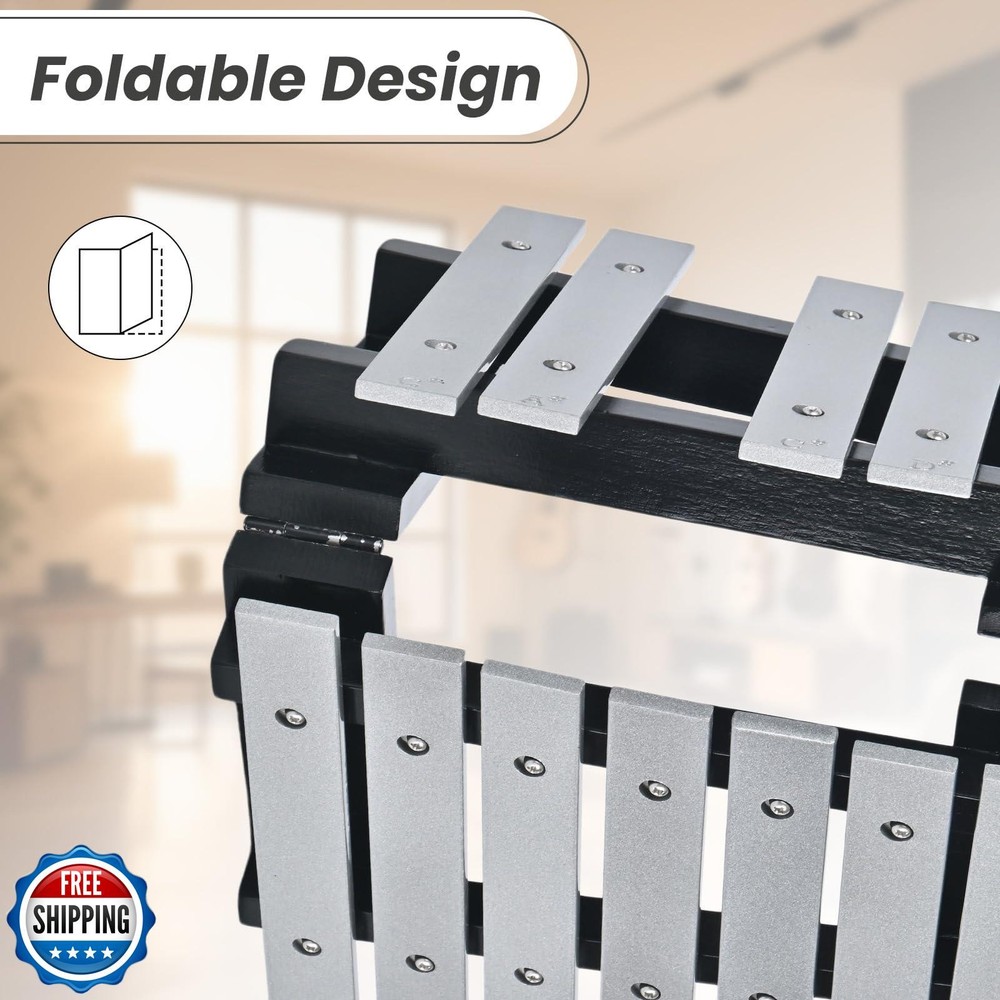 Julymoda 30 Notes Collapsible Glockenspiel Xylophone, Percussion