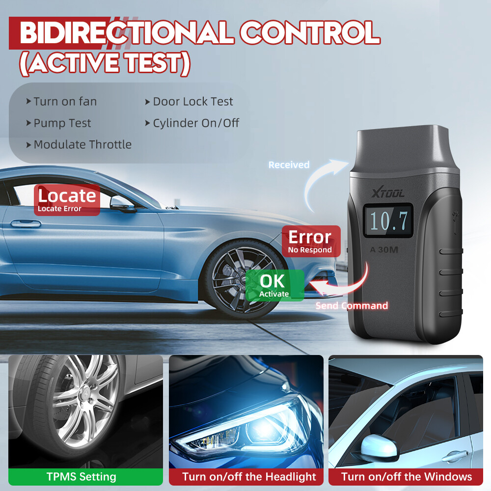XTOOL Anyscan A30M BT Car Auto Diagnostic Scanner Tool Bidirectional Code Reader