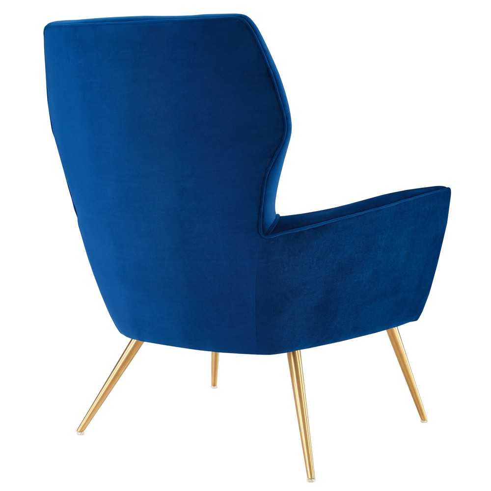 Modway Renata Button Tufted Performance Armchair in Navy