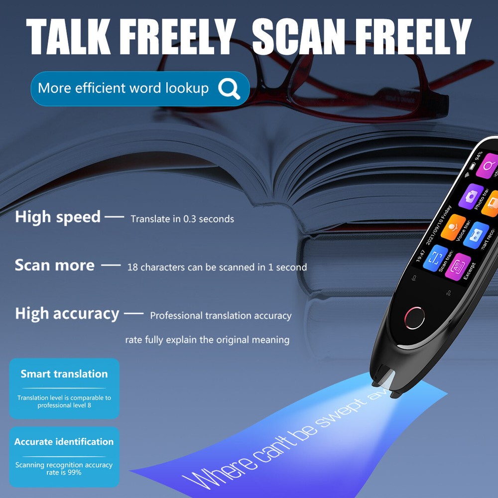 Smart Scan Translation Pen Camera Text Reading 112 Language Translator Device