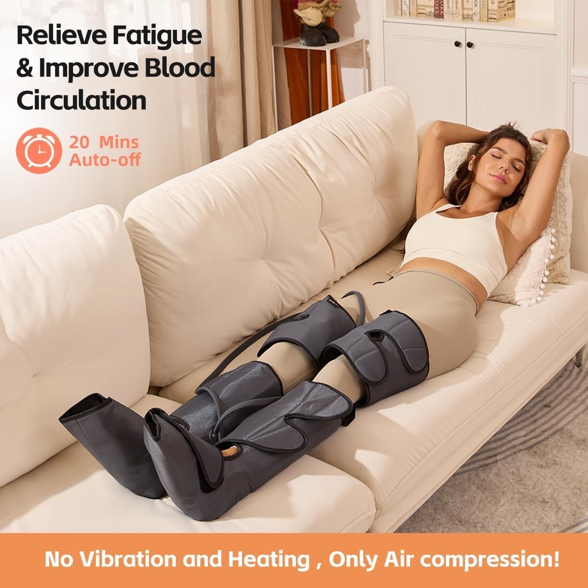Air Compression Leg Massager for Circulation/Pain Relief, One Size Limited offer