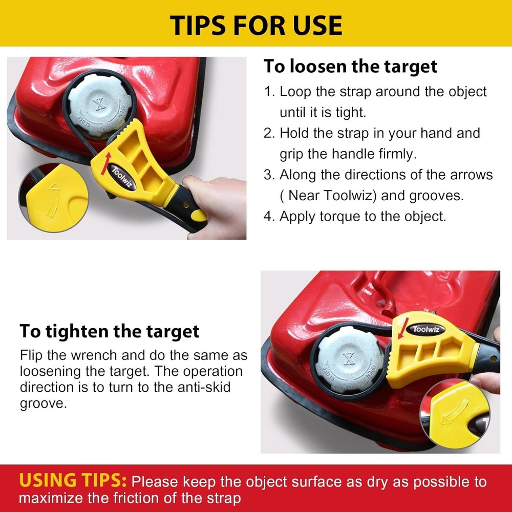 Heavy Duty Rubber Strap Wrench Set - Safe for Plumbing Tasks & DIY Projects