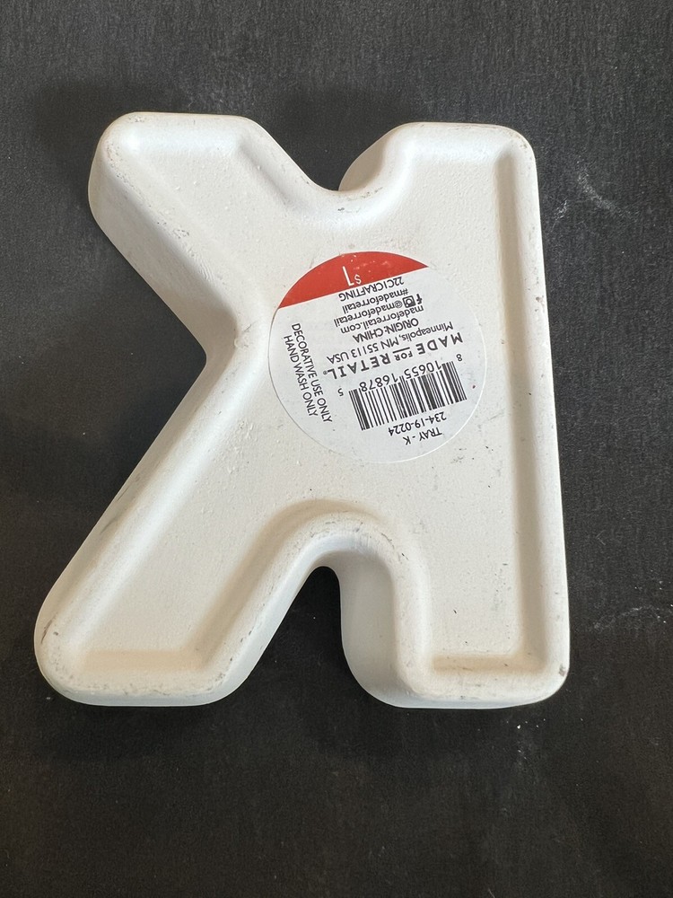 earthenware crafting letter k - ceramic
