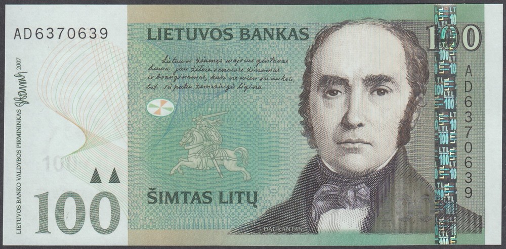 Lithuania 100 Litu 2007 UNC