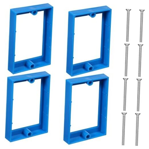 4PCS Single Gang Outlet Box Extender Electrical Box Extender with 8 Screws
