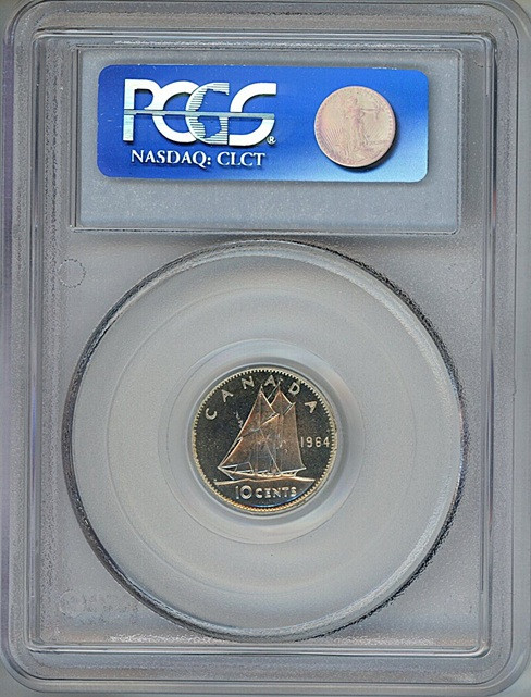 1964 Canada ten cents PCGS PL66