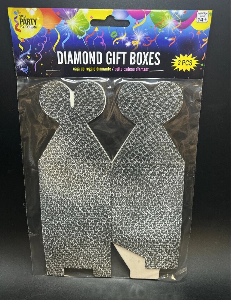 2 Pc Black Diamond Gift Boxes