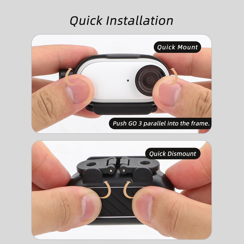 Protective Cage Extension Mount Adapter Replacement For Insta360 Go 3 Camera r