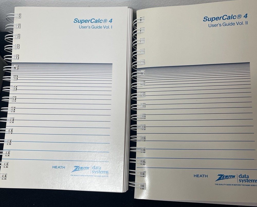 Software & Manuels for SuperCalc 4 Published by Zenith Data Systems New Sealed