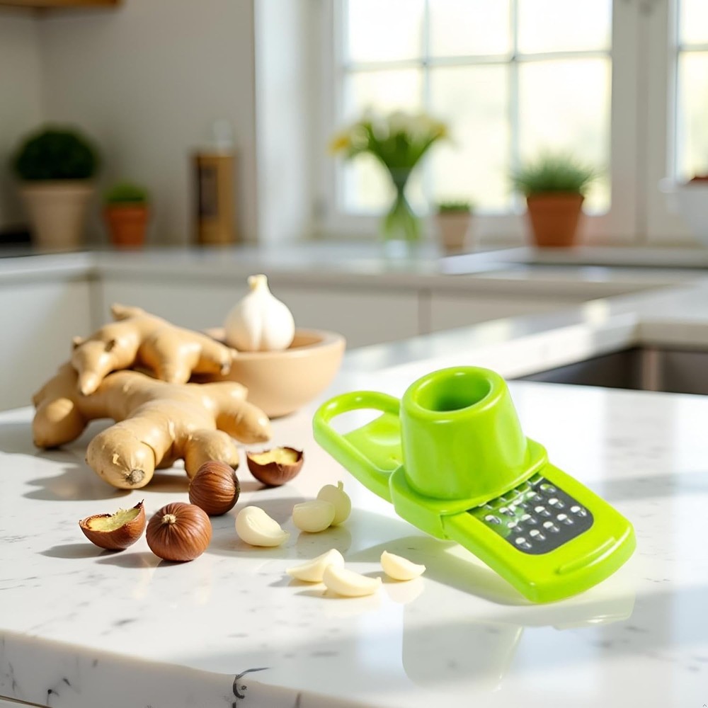 Green Multifunction Ginger Grater Tool Mini Grater Nutmeg Grinder Garlic, Kitche