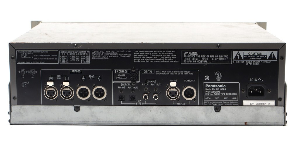 Panasonic SV-3800 Professional DAT Recorder