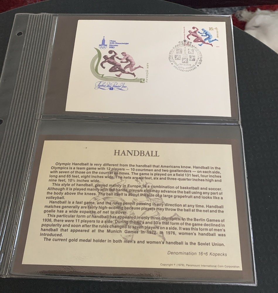 Russia 1980 Moscow  Fdc Olympics  Handball