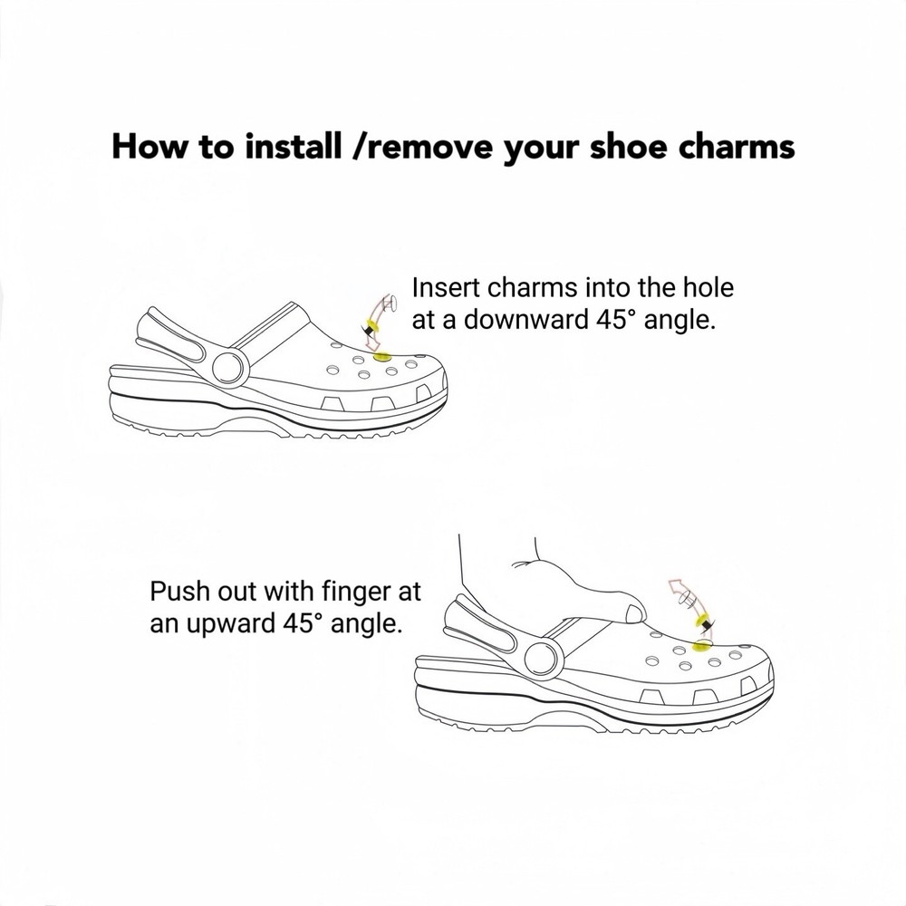 Set/8pcs Charms for Crocs