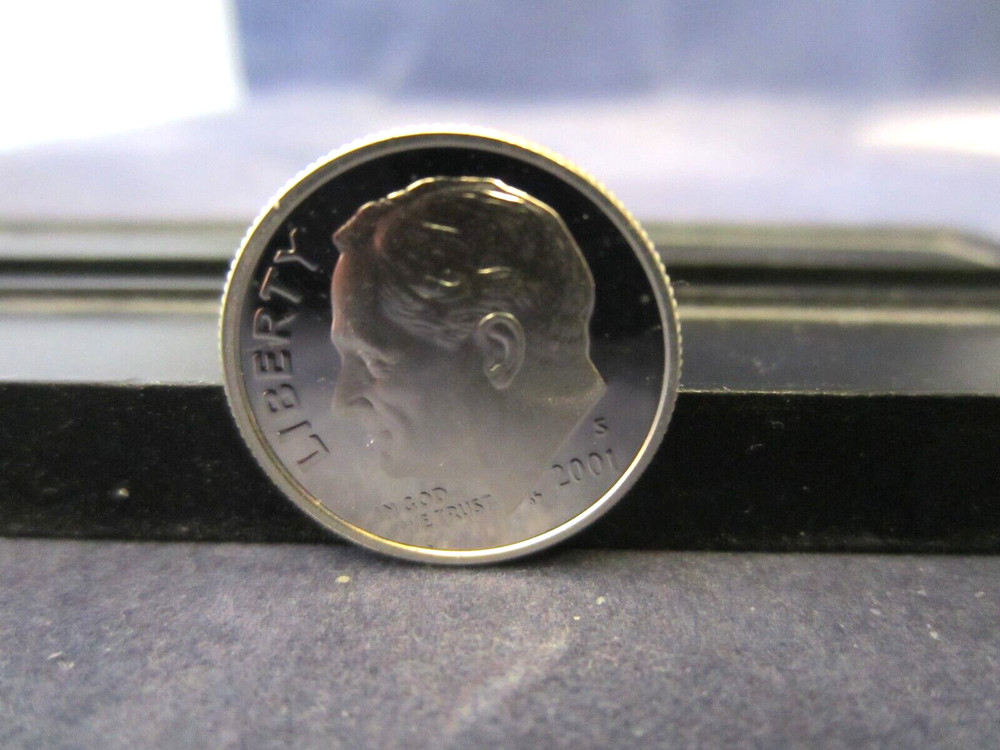 2001-S SILVER Roosevelt Dime Deep Cameo Mirror Proof - Upper Grading Ranges