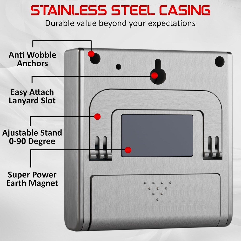 Digital Kitchen Timer for Cooking, Magnetic Countdown Timer with Loud 80dB Al...