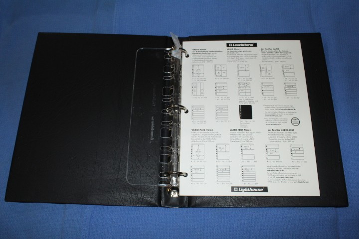 Lighthouse BLACK Three Ring binder with dustcase  BlueLakeStamps  NEW