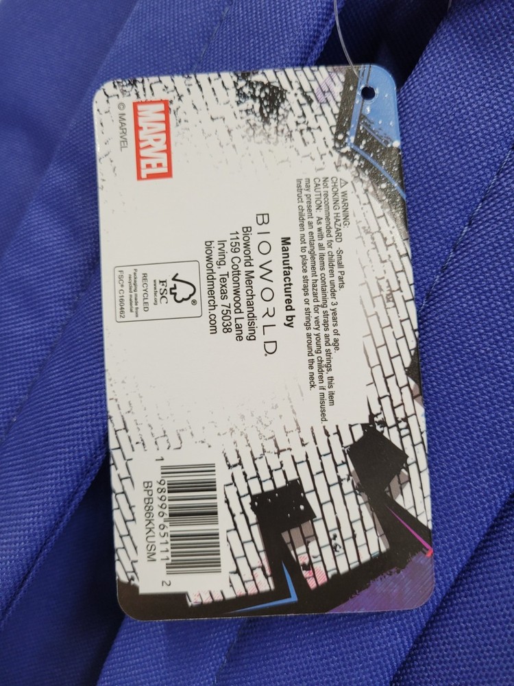 Large Backpack - Marvel Spiderman Spider Comic Allover Print 16" School Bag NEW
