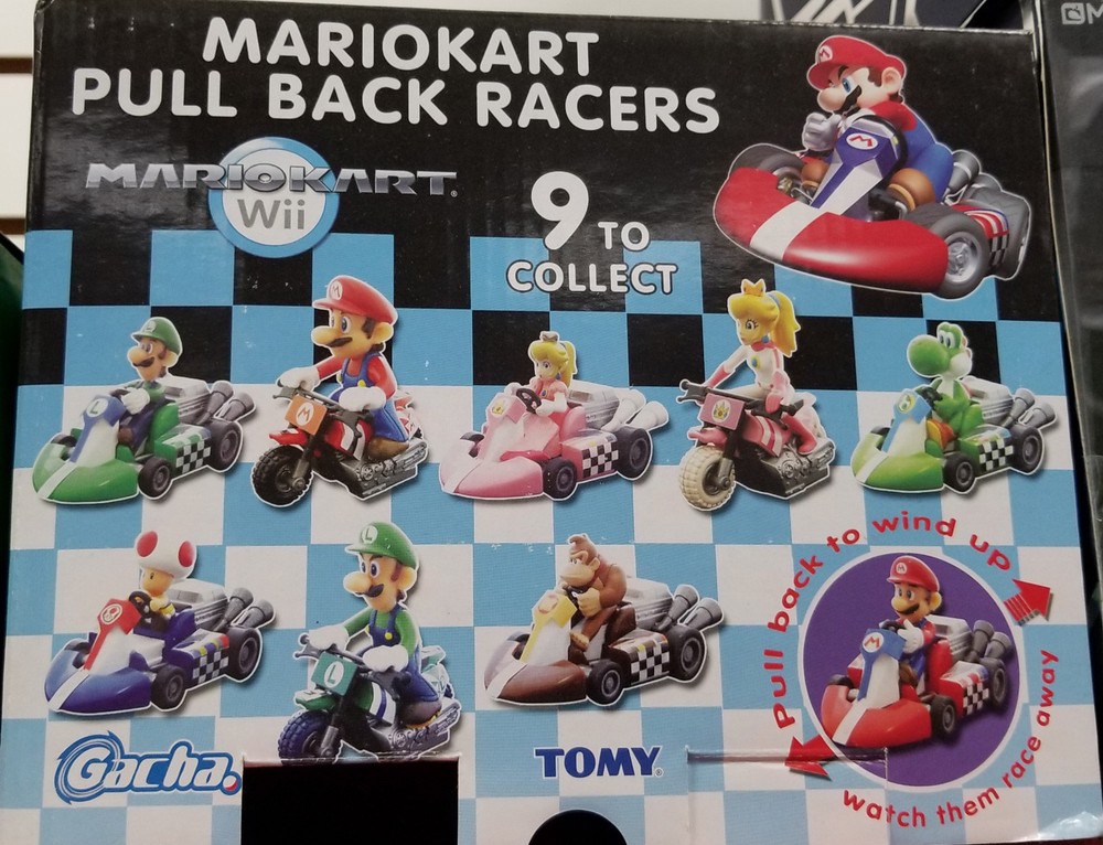 TOMY GATCHA MARIO KART WII PULL BACK RACER RANDOMLY SELECTED