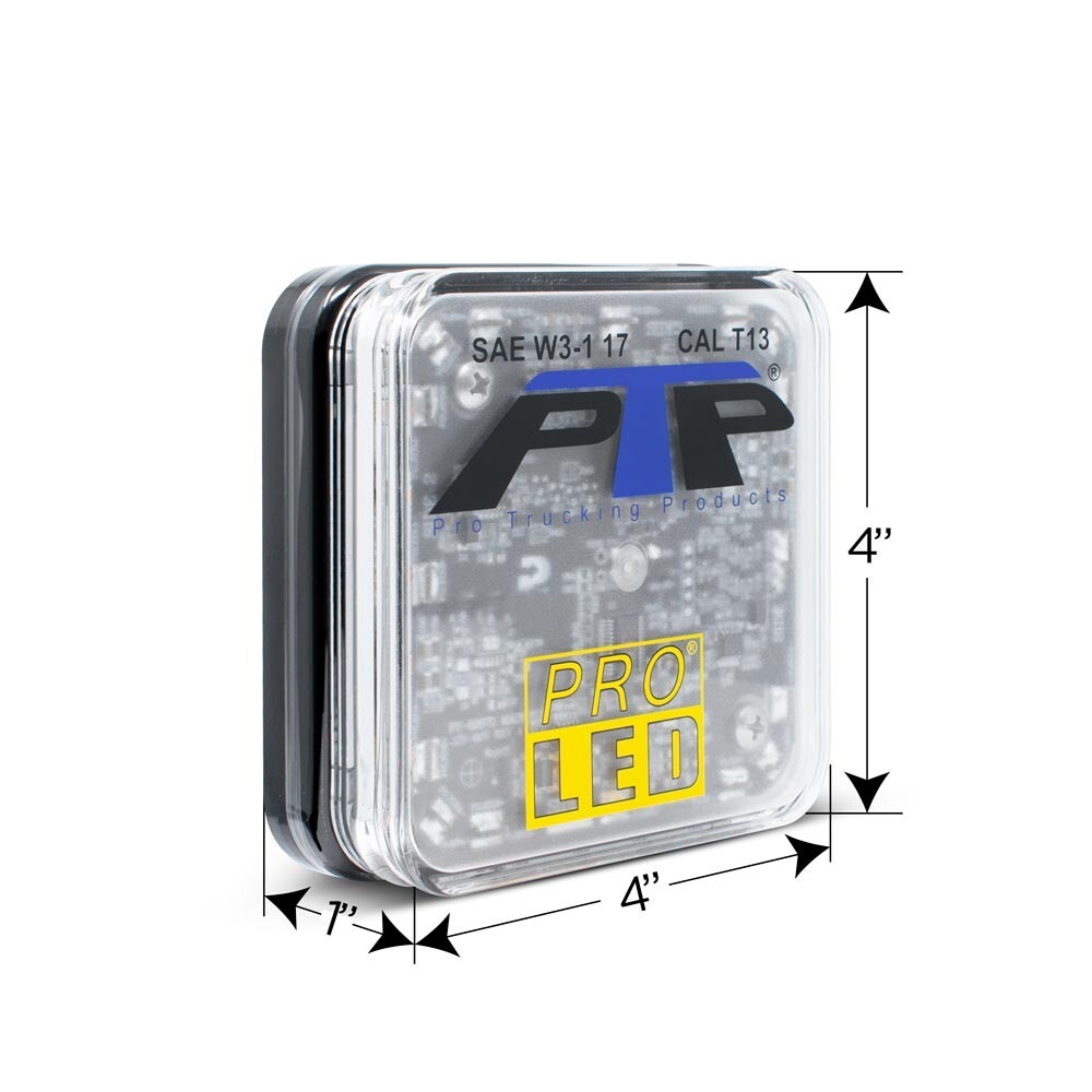 Pro LED MS75AB Permanent Mount Amber/Blue LED Mini Beacon - 10 Flash Patterns