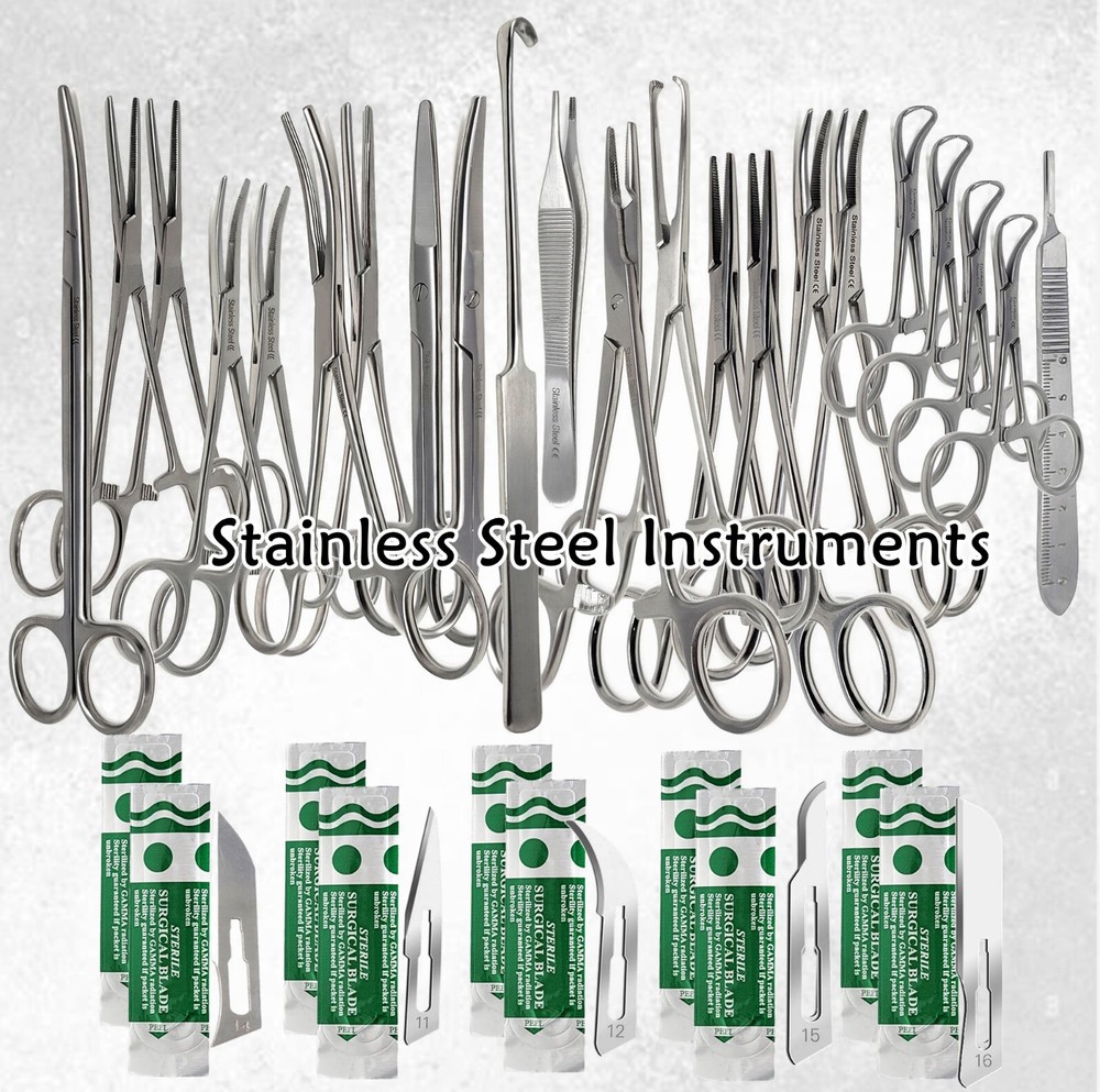 72 Pcs Feline General Surgery Spay Pack Veterinary Surgical Instruments