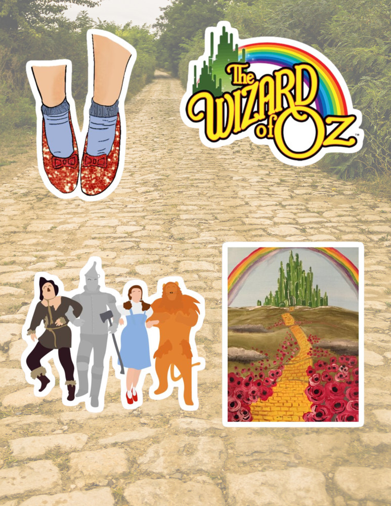 Wizard Of Oz 4pc Sticker Pack
