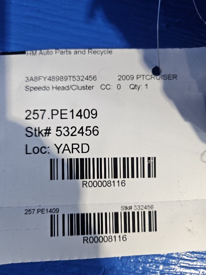 PTCRUISER 2009 Speedometer 8116