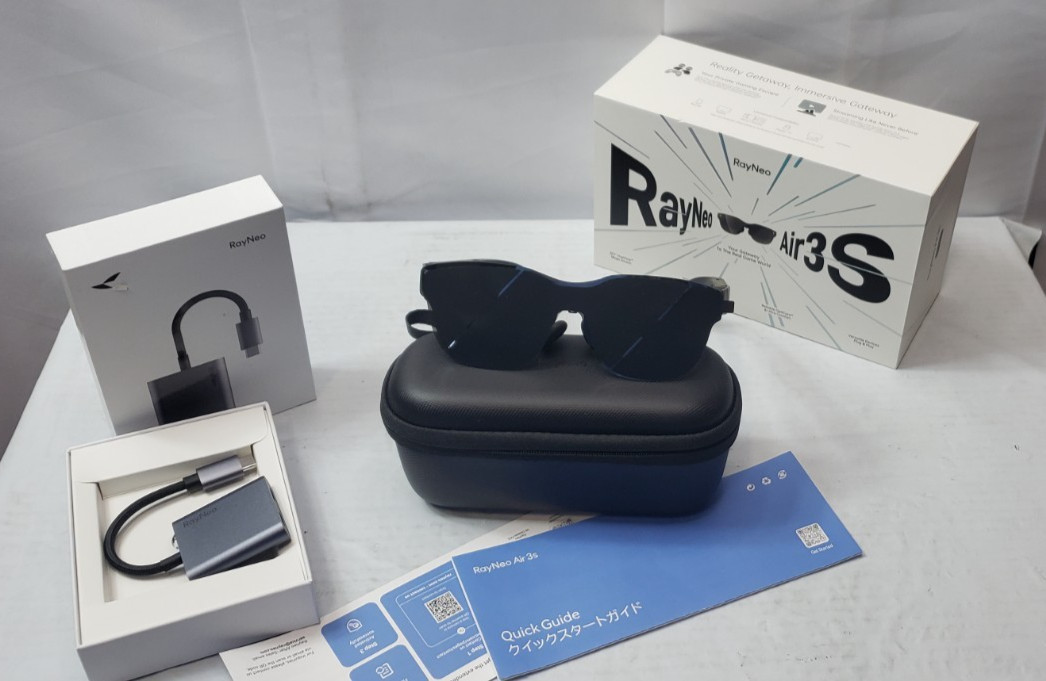 RayNeo - Air 3s AR/XR Smart Glasses with 201" Micro OLED - Dark Gray *Used, Flaw