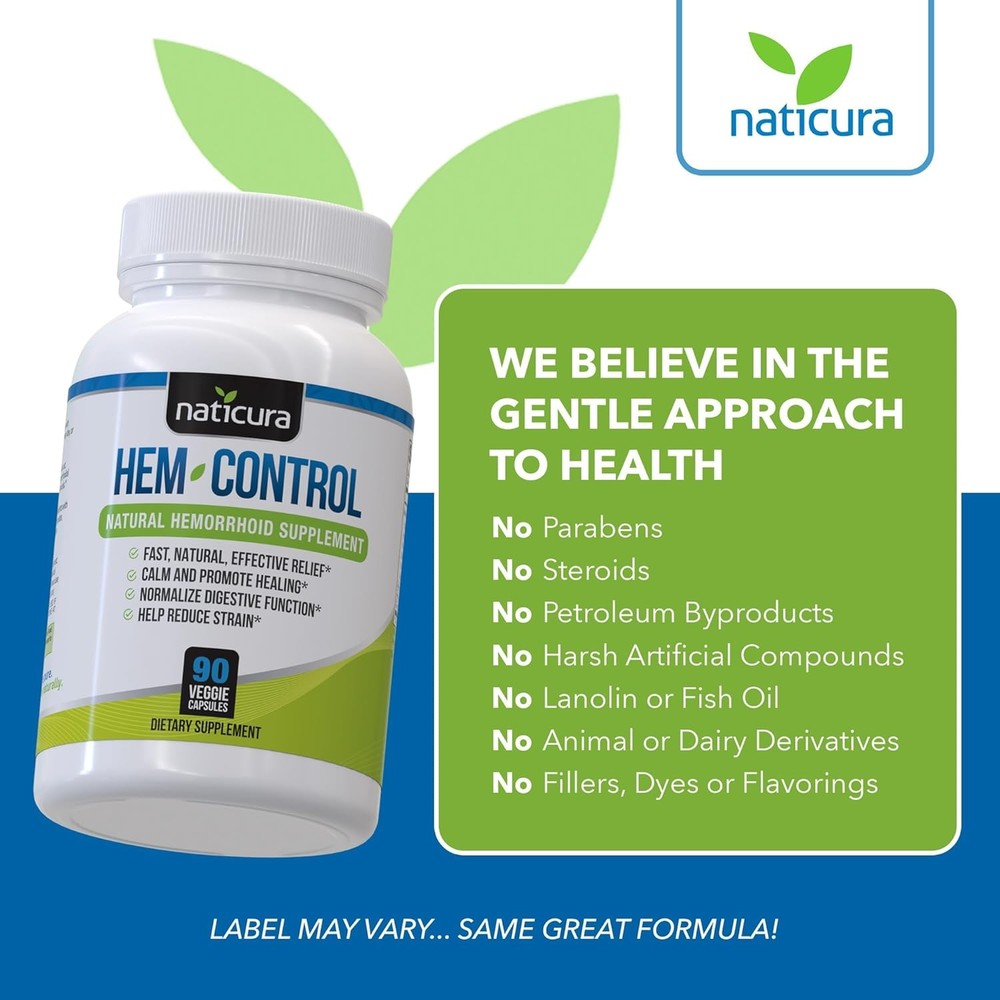 Hem-Control - Fast Effective Hemorrhoid Treatment Supplement - Powerful Formula