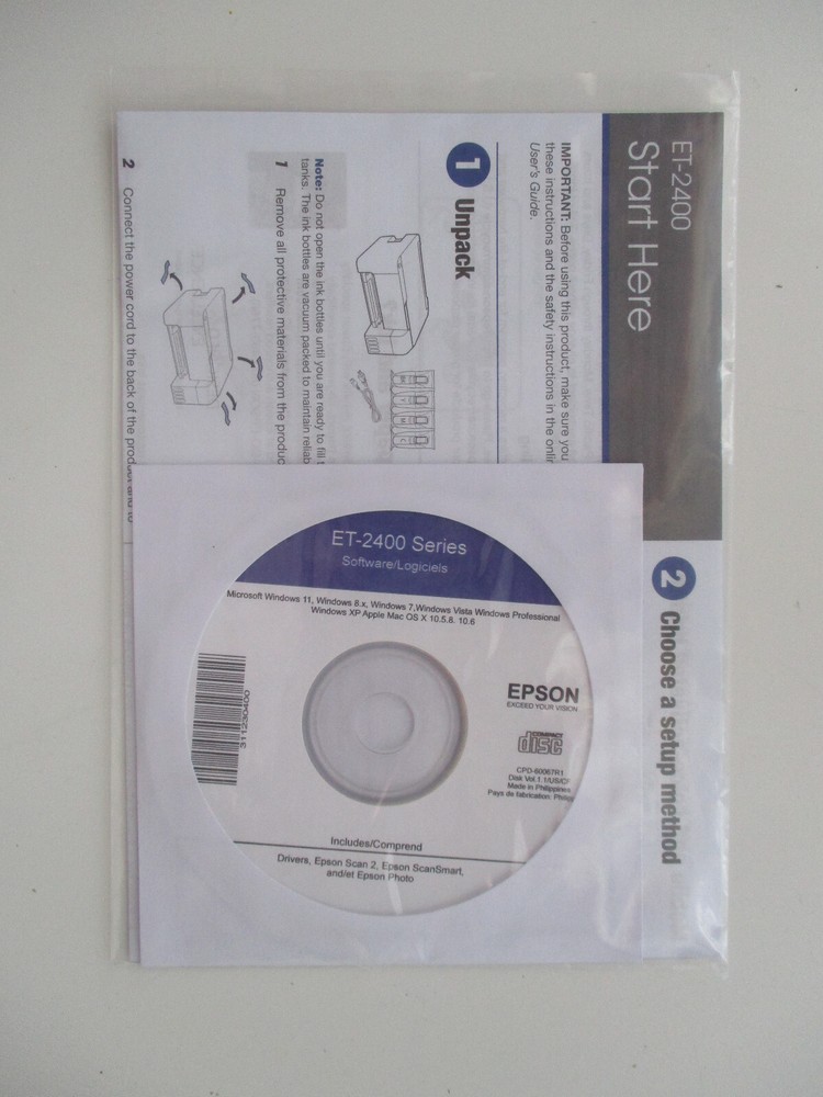 Setup SOFTWARE Driver for EPSON Series ET-2400  Driver Software