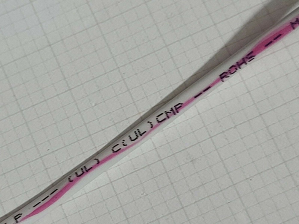 Carol E3032S 18/2C Control/Communications Cable Plenum White w/Pink Stripe/100ft