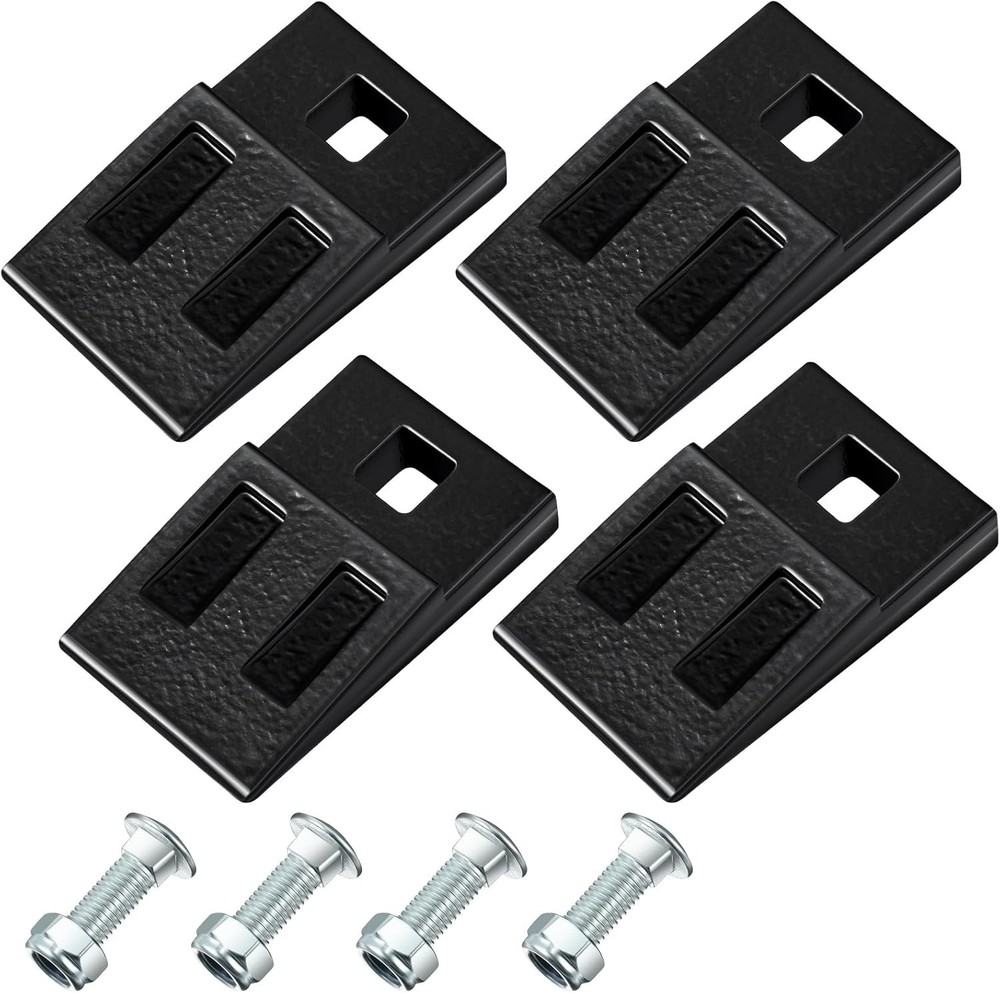 4 Pack 3 Point Auger Cutting Edge with Screw Square Hole Replacement Auger Teeth